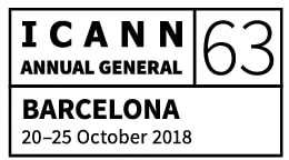 In Barcelona is next month — ICANN #63