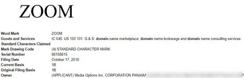 Media Options purchases Zoom.com and will launch domain service on it