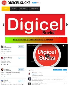 Mobile phone firm Digicel fails to take down “sucks” site