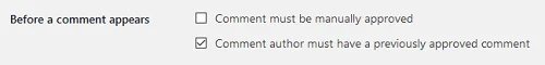 Moderating Comments - Configure Website, Comment Moderation.2