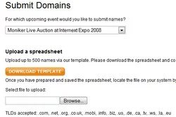 moniker submit domains to live auction