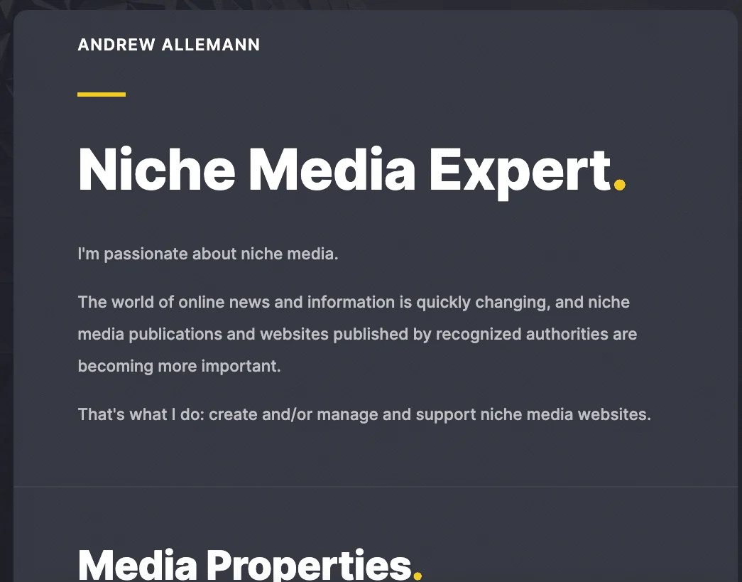 Personal website from Weebly to Carrd — Moving my