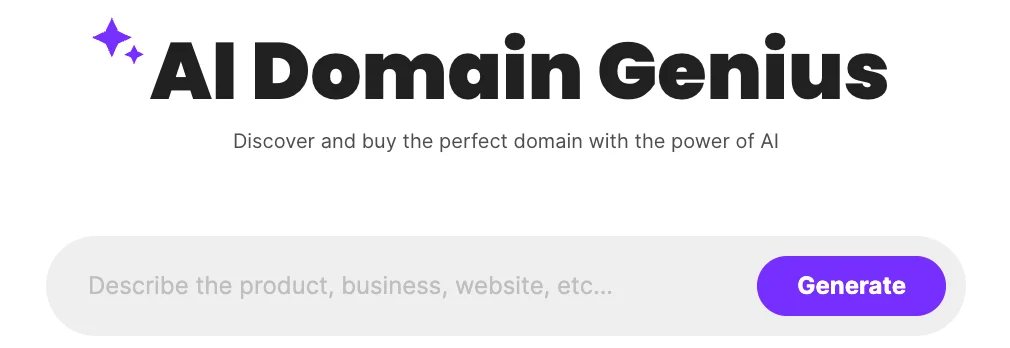 My fresh favorite AI domain generator