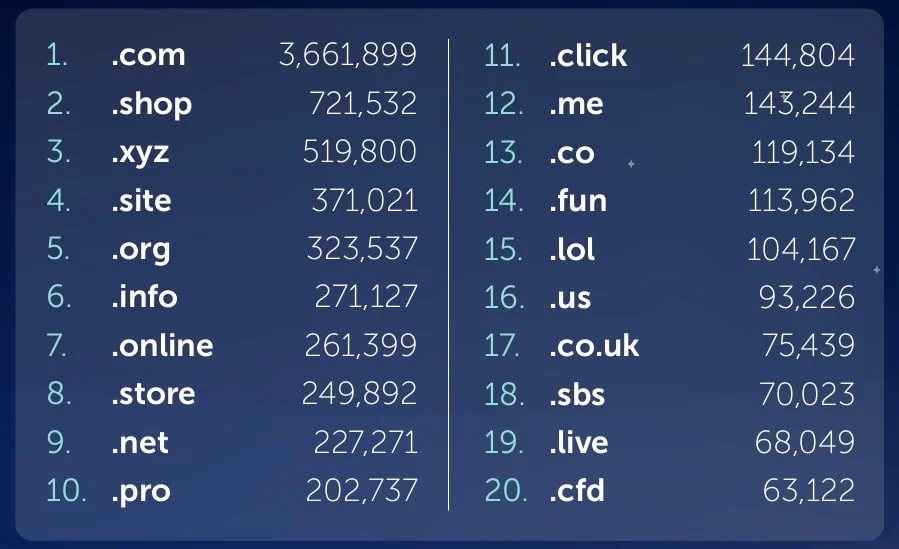 Namecheap reveals 2024 domain data