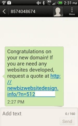 Someone is SMS spamming Whois: Oh, great