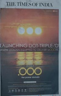 Another full page, front page newspaper ad — .OOO runs