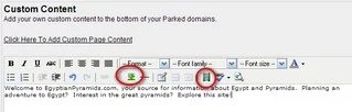 Parked Adds Custom Content