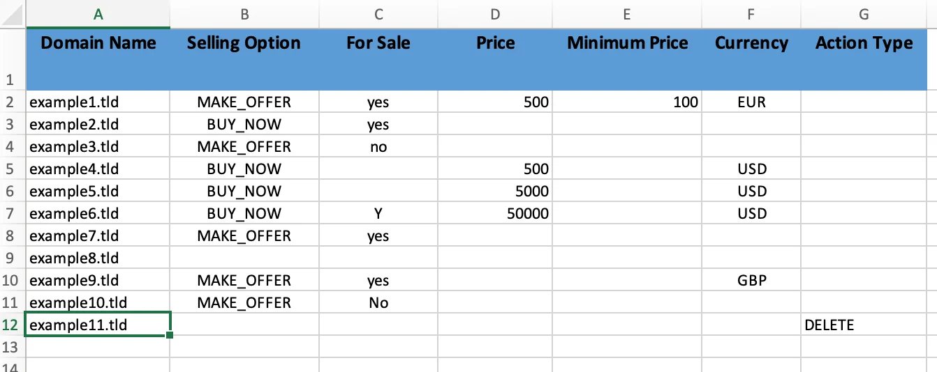 Sedo portfolio with the least amount of work — Refreshing your