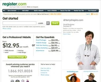 Page is a Winner — Register.com Home