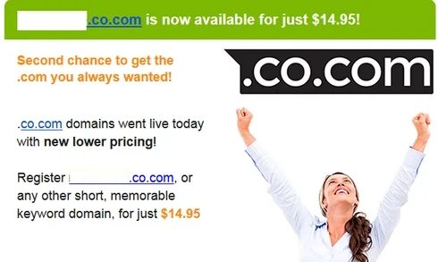 Promo misses the point — Registrar’s .Co.com