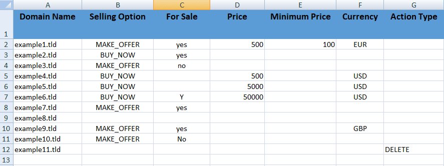Sedo adds bulk upload feature