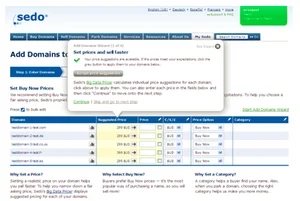 Domain listing process and adds “Big Data Pricer” — Sedo changes
