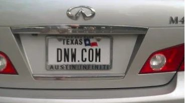 Four letter .com license plate in Texas: Spotted