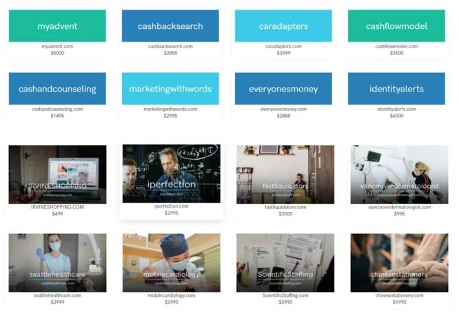 Comparison of squadhelp marketplace with and without images