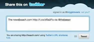 More Play with Tweet Button — t.Co Gets
