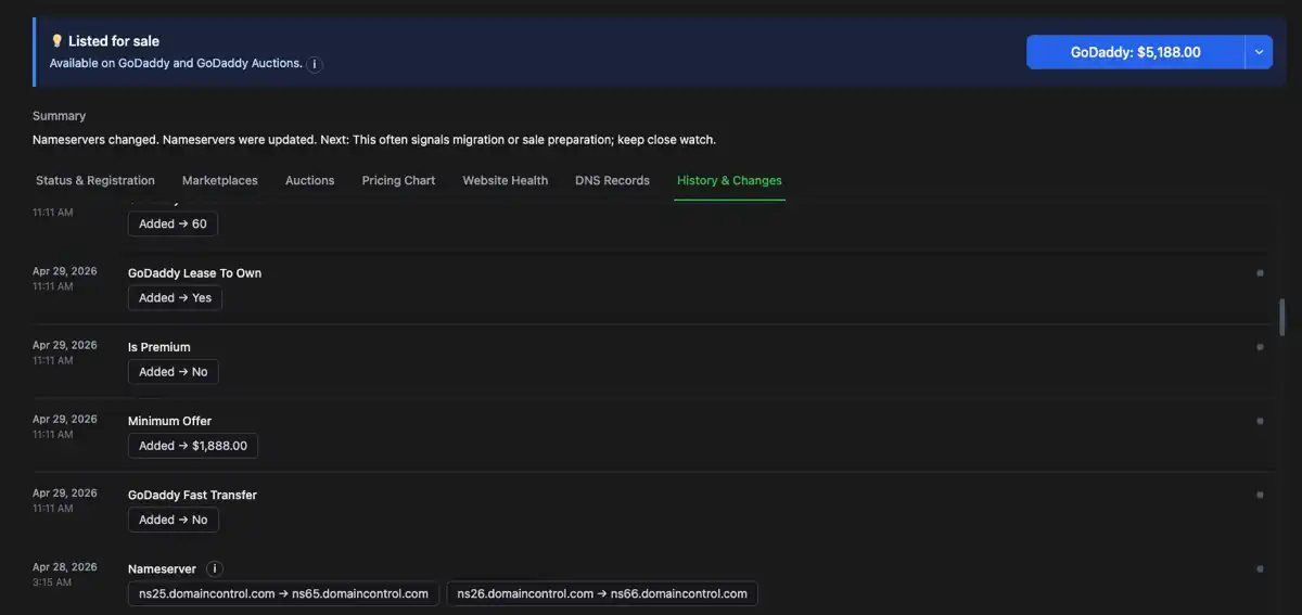 Notify.domains, “Google alerts for domains” — Test driving
