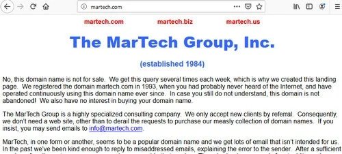 “GFY” message at MarTech.com — The hilarious