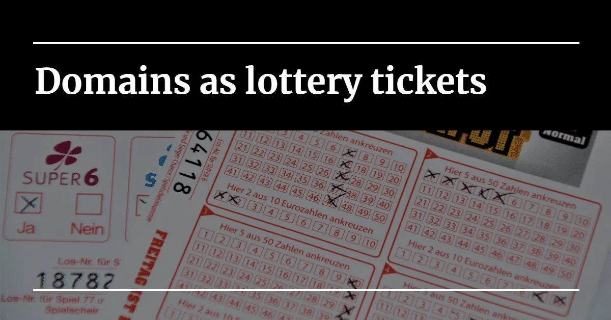The lottery ticket analogy