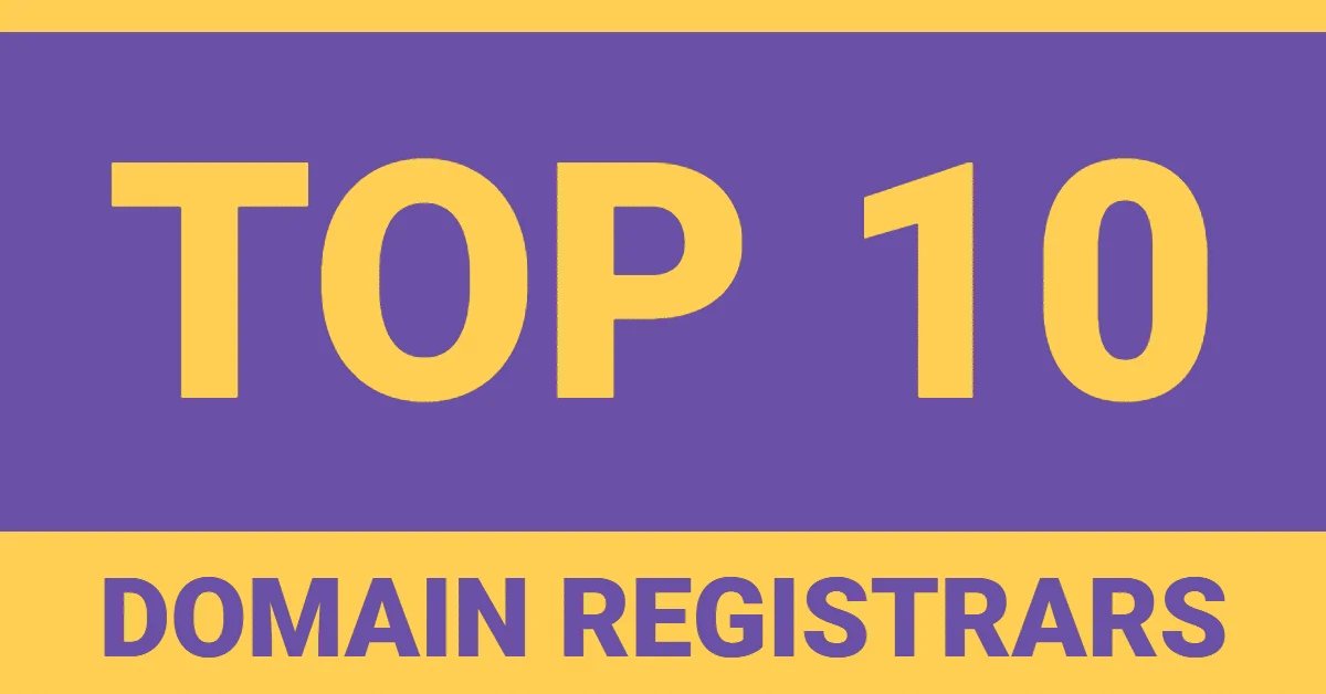 10 domain name registrars — The Top