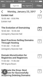Tools to make NamesCon a success — Two scheduling