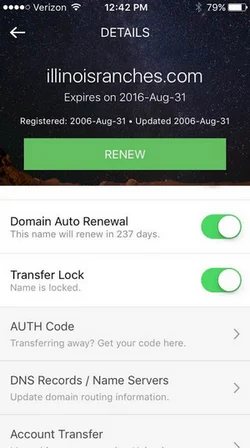Hits the ball out of the park — Uniregistry app
