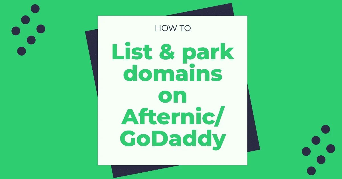And getting “For Sale” landers, the old fashioned way — Using Afternic
