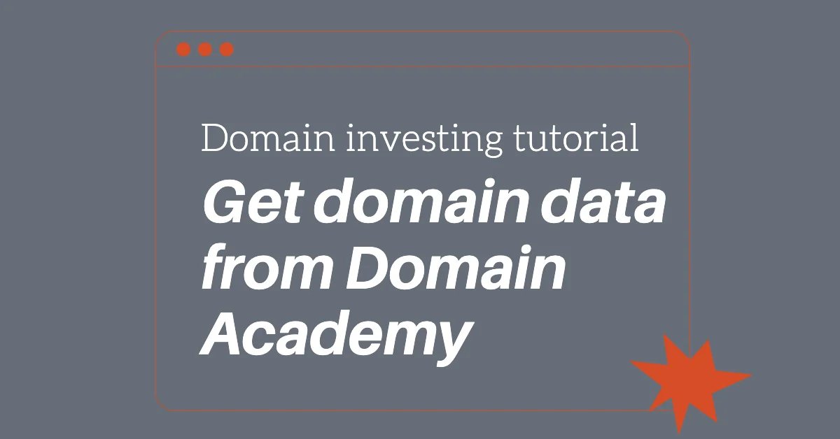 Get domain data through Domain Academy: Video