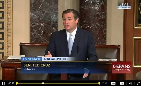 Ted Cruz spreads internet FUD all over the Senate floor: Video