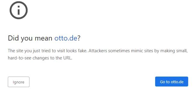 IDN? Google might warn you — Visit an