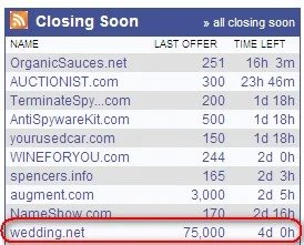 Wedding.net Snags $75,000 Bid