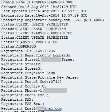 The domain names ICANN Labs is using? — Who owns
