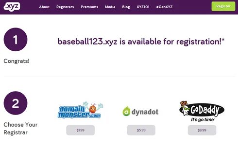 The power of .Com to promote its domain names — .XYZ harnesses