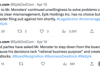 Epik Confronts Rob Monster: Resign or Face Lawsuit