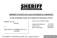Sheriff Auctions Rob Monster’s Assets to Cover Debt