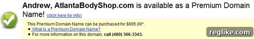 GoDaddy Premium Domains: A Buyer's Perspective 2 GoDaddy premium listing search result
