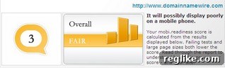 Domain Name Wire On The Go 3 .mobi readiness score after implementing mobile optimization