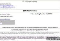 Bogus US Copyright Domain Registry Scams