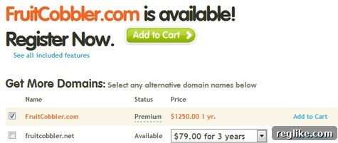 Afternic listing on Register.com