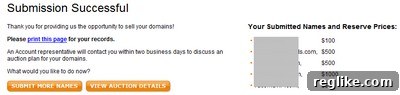 Moniker: Seamless Auction Submissions 4 Moniker Confirmation