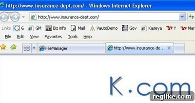 k-com specimen K.com browser window specimen