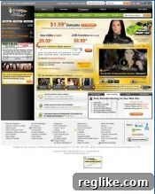 GoDaddy's homepage from 2009 featuring a dark, black background design, marking a transitional period in their visual identity