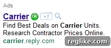 carrier Google Ad for Carrier Air Conditioning
