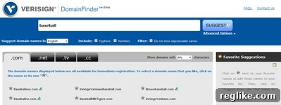 domainfinder DomainFinder tool interface for searching available domain names