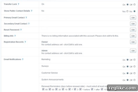 Hover Account Dashboard Hover Domain Management Interface