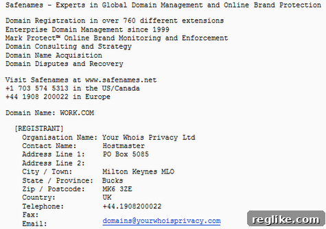 Work.com WHOIS Record