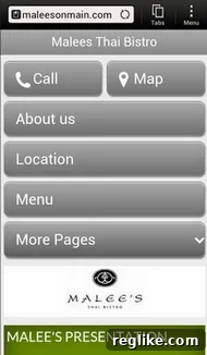 The Digital Edge Every Restaurant Deserves 2 Mobile-optimized restaurant website interface showing menu, call, and map buttons