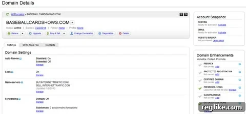 GoDaddy Supercharges Domain Management 4 GoDaddy Single Domain Management Page Redesign