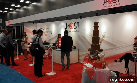 Expect More Domain Name Marketing Tactics Like This 2 .host booth at HostingCon