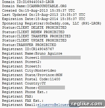 Unmasking ICANN Labs Domain Owners 3 WHOIS data for ICANNRoundtable.org, showing personal registrant details