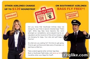 Southwest Airlines Lands BagsFlyFree.com 2 Bags Fly Free southwest